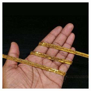 9 Yards Woven Metallic Gold <b>Braid</b> Ribbon Lace Trim Embellishment Border for Crafting & Sewing Custom Made Cloth <b>Accessories</b> - Product Image 3