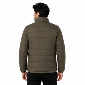 Veste matelassée coupe-vent en polyester pour homme, légère et chaude, idéale pour l'hiver – Vente en gros OEM - Product Image 3