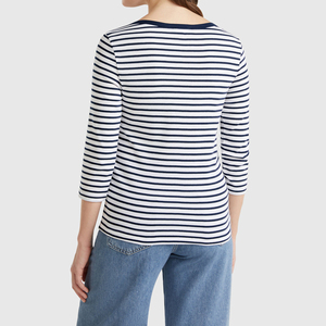 T-shirts décontractés grande taille pour femmes, confortables, col rond, manches longues, motif uni, anti-boulochage, respirants, boutonnés, écologiques - Product Image 5