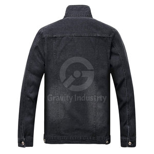 Service OEM, veste en jean pour homme, coupe slim, décontractée, pour usage extérieur, 100% coton, respirante, écologique - Product Image 2