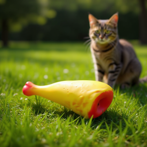Juguete de látex con forma de pata de pollo Yommy de 15 cm para mascotas - Product Image 3