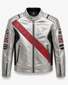 Custom Men Genuine Lambskin Leather <b>Jacket</b> Luxury Bomber Biker <b>Jacket</b> Private Label Manufacturer - Product Image 1