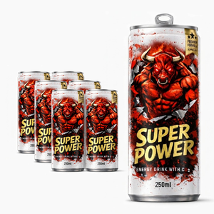 Bull Super Power Bebida Energética Sin Azúcar con Cafeína 500ml Etiqueta Limpia Precio Directo de Fábrica Fabricante Líder de Bebidas OEM de Vietnam - Product Image 1