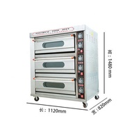 Régulateur de température de four à gaz commercial 2 étages 4 plateaux four à pizza électrique four à pain