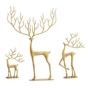 Juego de Ciervos Navideños de Aluminio de Lujo de Alta Gama, Directo de Fábrica, Tamaño/Color Personalizables, Decoración Festiva - Product Image 1