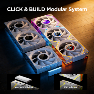 Jungle Leopard V4 LCD 120mm ARGB PWM Fan, 2.8" LCD Screen, Silent Computer Case Fan for PC <b>Gaming</b> - Product Image 3