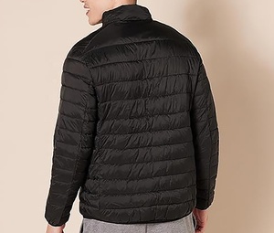 Blouson matelassé oversize pour homme 2025, style streetwear, motif uni, décontracté, hiver, fermeture éclair, prix de gros - Product Image 3