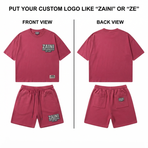 เสื้อยืดเซ็ตผู้ชาย ZAINI ผ้าเทอร์รี่โพลีเอสเตอร์ 100% หนัก 280 GSM ระบายอากาศได้ดี สไตล์ลำลองสำหรับฤดูร้อน ลายกุหลาบวินเทจ พร้อมโลโก้สั่งทำพิเศษ - Product Image 1