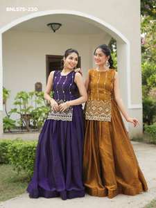 Conjunto de Chaqueta y Lehenga-Choli de Diseño Exclusivo con Pedrería y Bordado Arca, de la Mejor Calidad, para Fiestas, Moda Femenina, Fabricante - Product Image 6