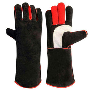 Safe Electric Welding <b>Gloves</b> 8 oz Anti-Slip Latex-Free <b>Long</b> Heat Heavy Duty Protective Cotton Heat Fire Resistance <b>Gloves</b> - Product Image 1