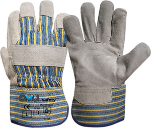 Guantes de Trabajo Profesionales de Cuero Dividido de Alta Demanda para Trabajadores de la Construcción, Operaciones de Montaje y Manipulación de Materiales Pesados - Product Image 2