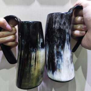Tasse en corne de buffle faite à la main, tasse à boire en corne naturelle, écologique, passe au lave-vaisselle, verre à vin, vaisselle de bar moderne et luxueuse, cadeau pour la maison - Product Image 3