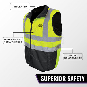 Gilet de sécurité réfléchissant haute visibilité LED étanche, fabriqué au Pakistan, conforme à la norme ANSI CLASSE 1, avec logo personnalisé, service OEM, faible MOQ - Product Image 3