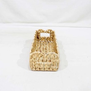 Trending Natural Water Hyacinth <b>Rectangular</b> <b>Storage</b> <b>Basket</b> Eco-Friendly Rustic Multi-Purpose Organizing Tray - Product Image 6