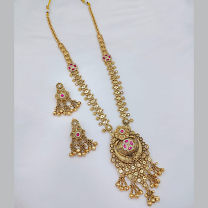 Ensemble collier et boucles d'oreilles pour femme JeweleMarket, plaqué or, avec cristaux et strass, style ethnique, pour mariage, fiançailles, anniversaire, fête, cadeau - Product Image 3