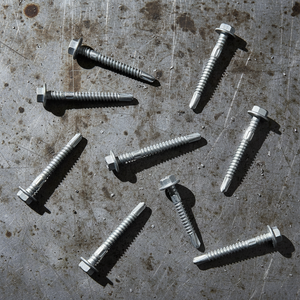 Custom Size 40mm to 120mm Hex Washer Head Roofing <b>Screws</b> - Hot-Dip Galvanized Carbon Steel - Product Image 1