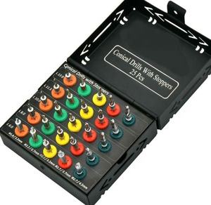 Taladros cónicos de acero manuales estériles para una cirugía de implante dental eficiente, afilados y efectivos - Product Image 1