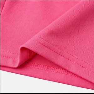 Conjunto Deportivo de 2 Piezas para Mujer, Camiseta Rosa de Manga Corta con Cuello en V y Pantalones Cortos por Encima de la Rodilla, Tejido Transpirable Informal - Product Image 6