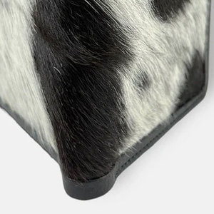 Portefeuille en cuir de vachette véritable fait main pour homme, portefeuille fin à rabat en cuir à poils, cuir de haute qualité premium - Product Image 5