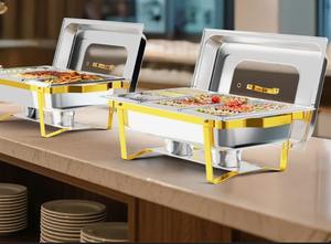 Recipiente para calentar comida tipo buffet rectangular de acero inoxidable de 9.5 Qt con calidad de restaurante al mejor precio - Product Image 3