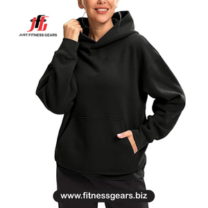 Sudadera con Capucha, Corte Regular, Tejido de Algodón, Color Sólido, Manga Larga, Transpirable, para Otoño - Product Image 1