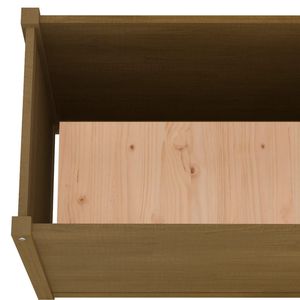 Macetas y jardineras grandes y resistentes de madera de pino maciza color marrón miel para jardín - Product Image 5