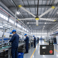 Ventiladores de Techo VEICHI de 220V, 5/6 Aspas, 13 Pies, Imán Permanente, Accionamiento Directo, Alto Volumen y Baja Velocidad para Uso Comercial e Industrial
