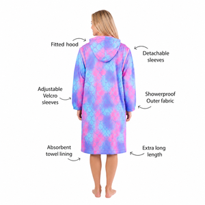 Unisex Quality Custom Logo Swim Parka Jacket Fleece Lining Waterproof <b>Swimming</b> <b>Coat</b> Wholesale Swim Parka Sublimation Quick Dry - Product Image 2