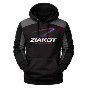 Impresión personalizada cosido personalizado carmesí gris-blanco patrón 3D diseño abstracto pincelada deportes pulóver Sudadera con capucha - Product Image 4