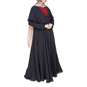 Abayas de printemps respirantes à manches longues pour femmes musulmanes, de haute qualité, unies, entièrement couvrantes, avec logo personnalisé, sur mesure, vente en gros - Product Image 4