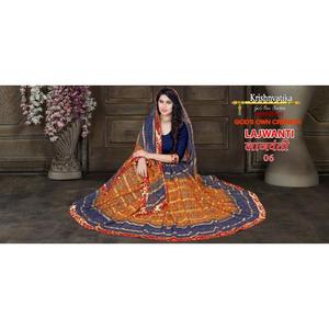 Sari de chifón elegante y moderno con blusa para mujer, que ofrece un aspecto hermoso, tela suave y cómoda, fácil de usar en cualquier ocasión. - Product Image 1