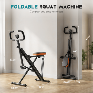 Appareil de fitness pliable à domicile, capacité de charge de 330 livres, résistance réglable, entraîneur de cuisses et de bas du corps - Product Image 3