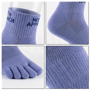 North Approach 5 Toe Ankle <b>Socks</b> Breathable <b>Running</b> <b>Socks</b> for Adults Summer Light Blue Knitted Sport <b>Socks</b> - Product Image 4