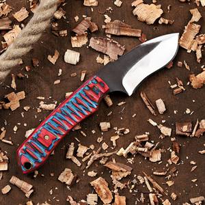 Couteau EDC à lame fixe personnalisé Nordic Forge, fourreau Pancake, 6 pouces, lame pleine longueur, pointe tombante, pour le dépecage, le camping et la chasse, acier 12c27 - Product Image 3