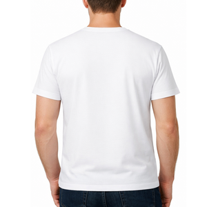 Camiseta blanca para hombre más vendida |   Impresión minimalista de líneas horizontales |   Ropa Casual de Manga Corta Premium |   Camiseta Moderna de Estilo Urbano - Product Image 3