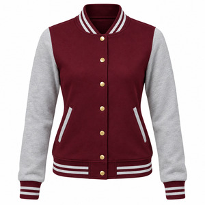 <b>Cheap</b> Price Casual <b>Winter</b> Warm Women's Customizable Varsity Baseball <b>Jacket</b> with Long Sleeves and - Product Image 5
