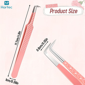 Pointed Stainless Steel Eyelash Tweezers with Best Grip, High Precision Volume Lash <b>Tools</b> for Professional Lash Technicians - Product Image 4