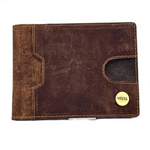 Wholesale Customizable <b>Brown</b> RFID Blocking Bifold Leather <b>Wallets</b> for <b>Men</b> with Polyester Lining Fashion Style Multiple Pockets - Product Image 6