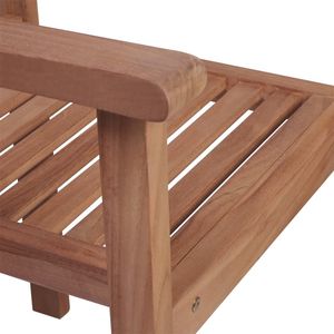 Juego de 2 Sillas de Jardín de Madera de Teca con Acabado Natural para Muebles de Patio - Product Image 6