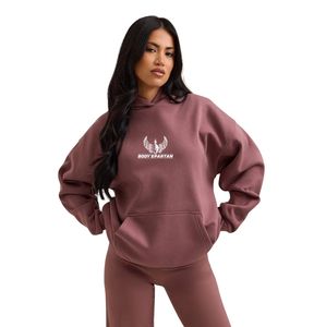Sweat à capuche marron décontracté pour femme, pull en polaire à manches longues, streetwear décontracté, confortable pour tous les jours - Product Image 3