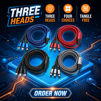 Kabel Pengisi Daya USB Universal 3 in 1 Kabel Multi Konektor Berbahan Nilon Kepang Tipe C Micro USB Lightning untuk Ponsel