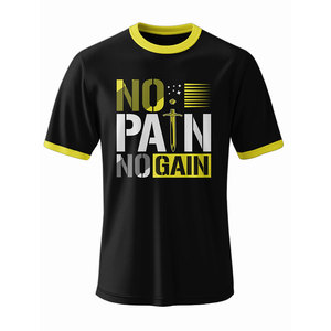 Men's Gym <b>Compression</b> <b>Shirts</b> Power Dry Moisture Wicking Solid Black O Neck Short Sleeve Regular Fit Athletic Knitted - Product Image 5