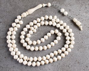 Elegant Trendy Bone Tasbih Mala Handmade Islamic Power Prayer Beads for Meditation Worship <b>Gift</b> by Tradebyd - Product Image 1
