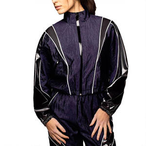 Conjunto Deportivo Informal de 2 Piezas para Mujer, con Capucha y Cierre de Cordón, Chaqueta Cortavientos de Poliéster/Algodón para Invierno, Traje Deportivo para Correr - Product Image 6