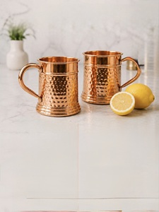 Taza Clásica Moscow Mule de Cobre Puro Martillado, Hecha a Mano, Reutilizable, para Bar, Restaurante, Hogar, Fiesta - ILAHI's - Product Image 1