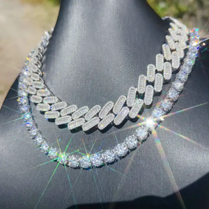 Collier Hip Hop en Moissanite Taille Coussin, Plaqué Or 18K, Argent Sterling 925, Certifié GRA, Bijoux Personnalisés Unisexe pour Fiançailles et Fêtes - Product Image 1
