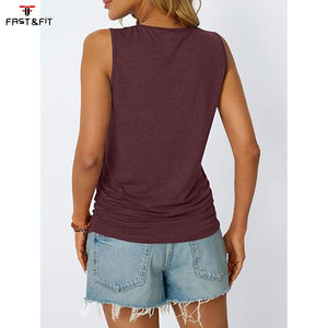 Camiseta Deportiva de Algodón 100% Tejido, Transpirable, de Secado Rápido, Cómoda, para Entrenamiento, Fitness, Gimnasio, para Mujer - Product Image 4