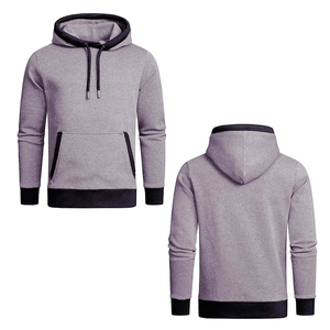 Sweat-shirt à capuche gris pour homme de haute qualité, coupe classique, en coton French Terry, décontracté, pour l'automne, avec poche, séchage rapide, vente en gros - Product Image 6