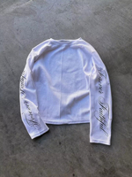 Chemises à manches longues en tricot gaufré personnalisées, t-shirts à manches longues imprimés, t-shirts à manches longues double couche