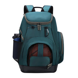 Sac à dos de sport Teal pour le basketball, compartiment pour ballon, porte-bouteille d'eau, durable, haute qualité, résistant, personnalisable - Product Image 1